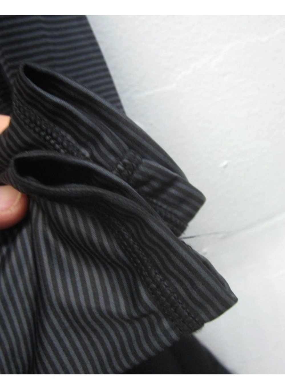 VTG Danskin Now Pullover Top Thermal Striped Half Zip Thumb Holes size M (8-10) - Picture 3 of 8